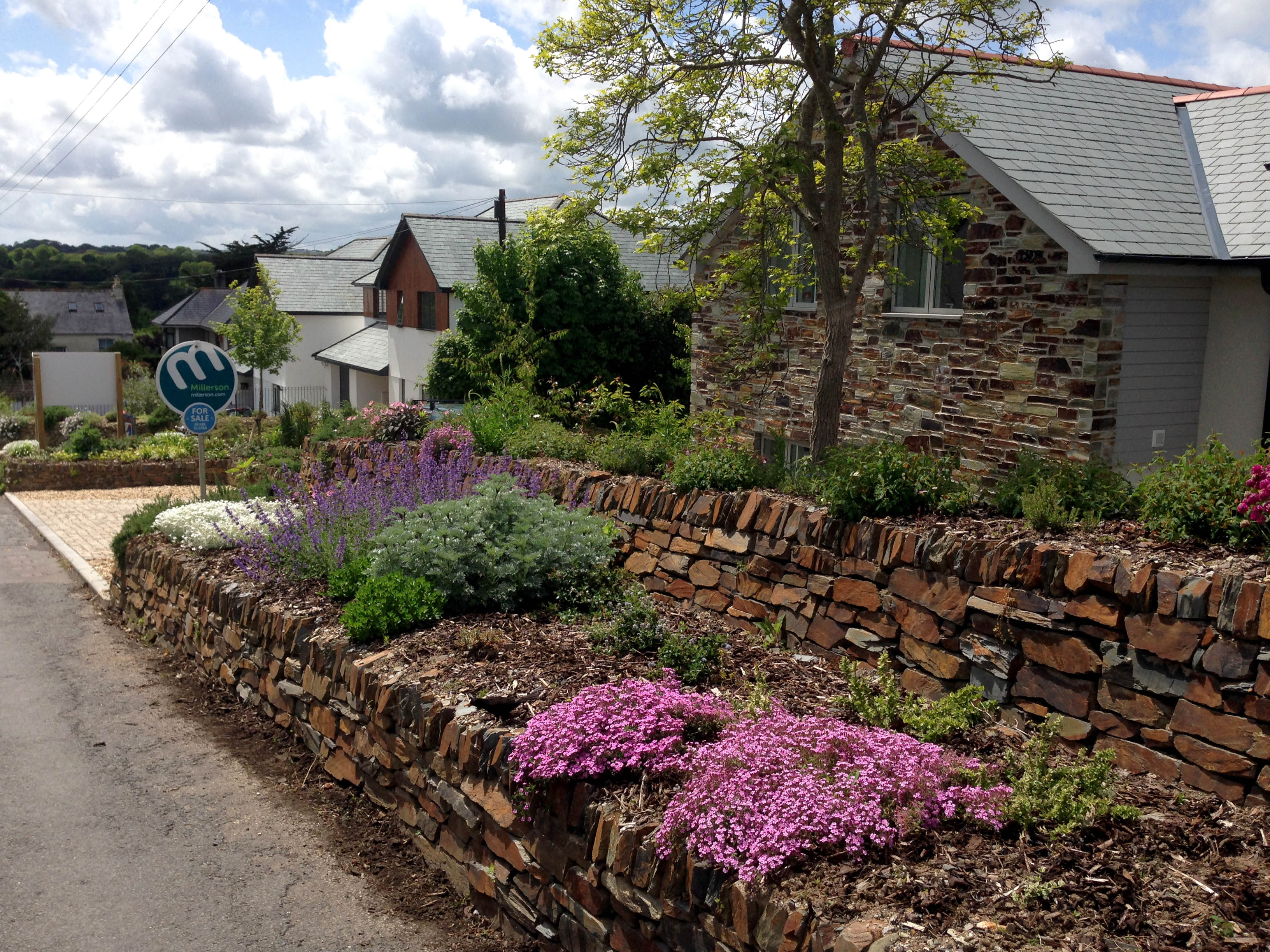 Rosemary cottages view along boundary wall